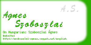 agnes szoboszlai business card