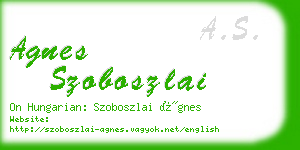 agnes szoboszlai business card